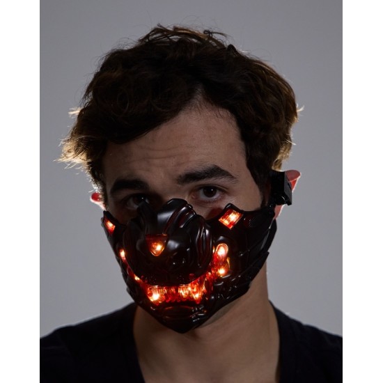 Light-Up Orange Mecha Beast Mask Light-Up Orange Mecha Beast Mask