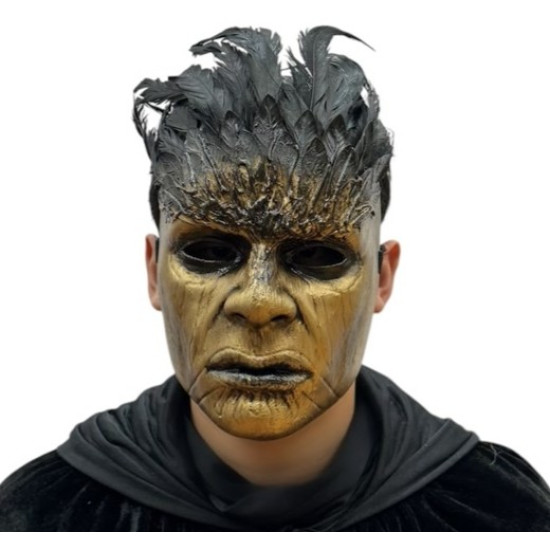 Gold Feathered Man Mask Gold Feathered Man Mask