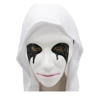 White Hooded Cursed Tears Mask White Hooded Cursed Tears Mask