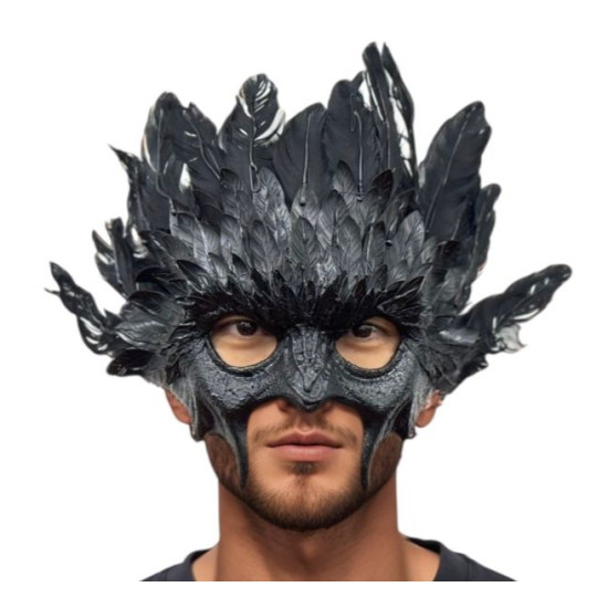 Black Feather Demon Mask Black Feather Demon Mask