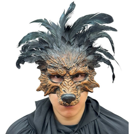 Feathered Werewolf Mask Feathered Werewolf Mask