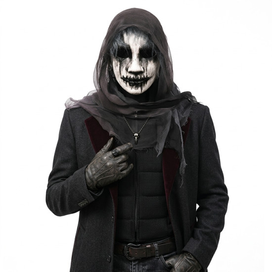 Sinister Hooded Smiley Mask