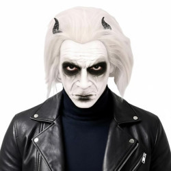 White Demon Horn Mask