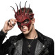Red Spiked Horn Demon Mask