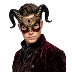 Baroque Ram Horn Masquerade Mask