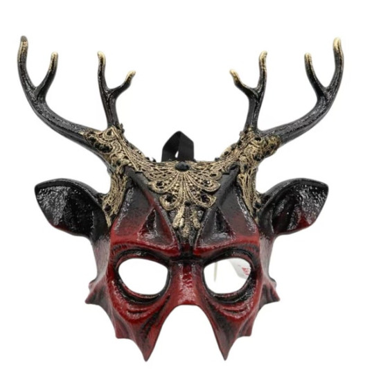Gothic Deer Antler Skull Mask
