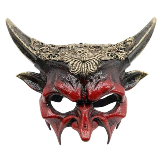 Red Demon Horn Mask