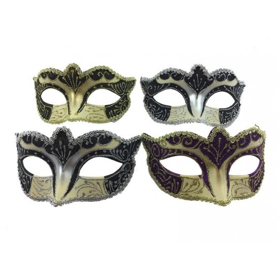 Scroll Edge Masquerade Masks - Assorted