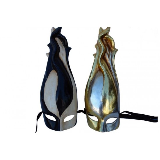 Tall Flame Masquerade Masks - Assorted