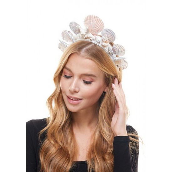 Pearl White Seashell Crown Headband Pearl White Seashell Crown Headband
