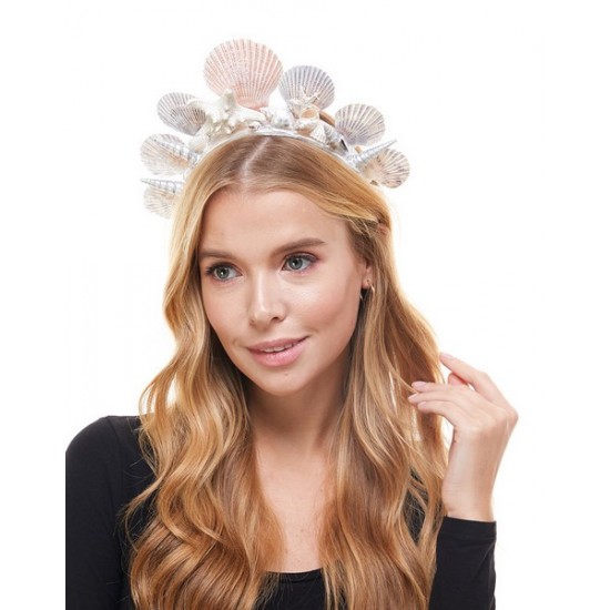 Pearl White Seashell Crown Headband Pearl White Seashell Crown Headband
