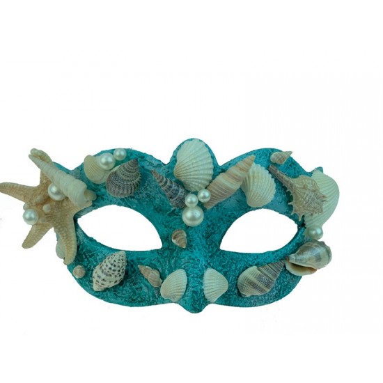 Teal Seashell Masquerade Mask Teal Seashell Masquerade Mask