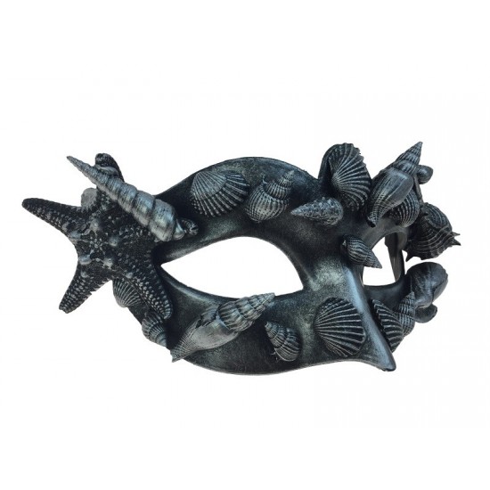 Silver Seashell Masquerade Mask
