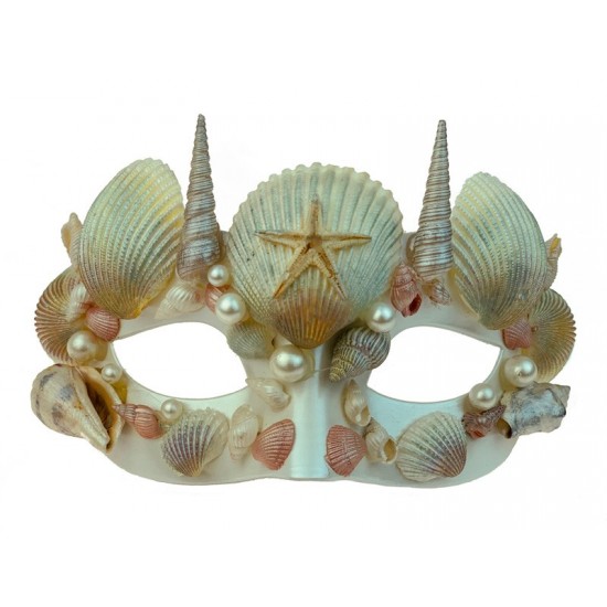 Natural Seashell Masquerade Mask