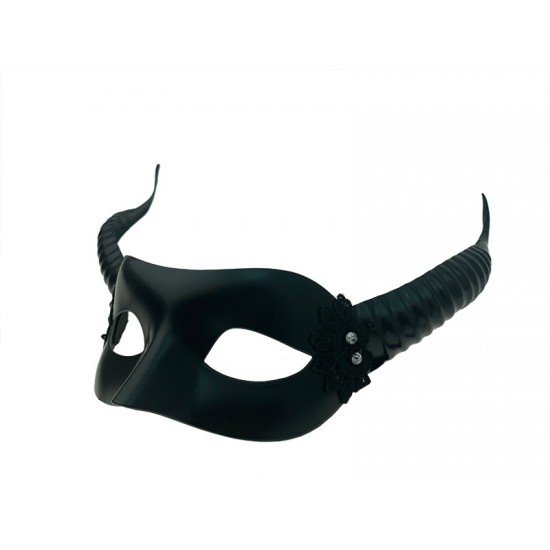 Black Horned Half Mask Black Horned Half Mask