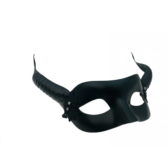 Black Horned Half Mask Black Horned Half Mask