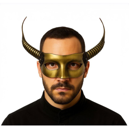 Gold Horned Half Mask Gold Horned Half Mask