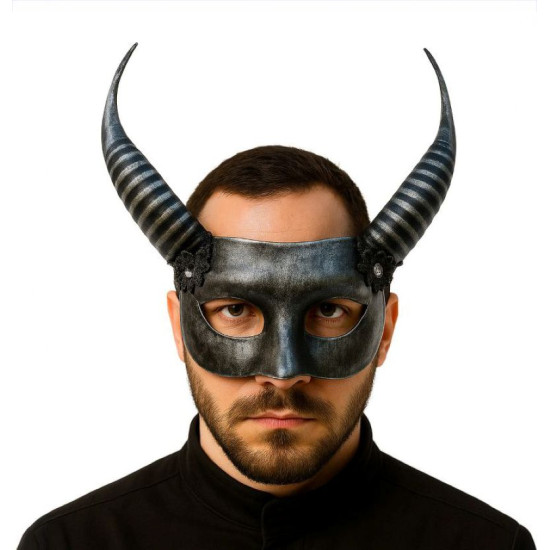 Silver Horned Half Mask Silver Horned Half Mask