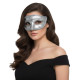 Silver Glitter Trim Half Mask