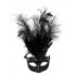 Black Venetian Mask With Feathers
