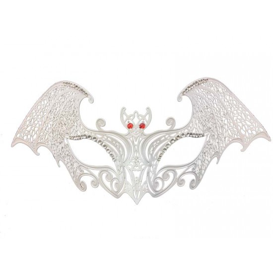 White Bat Wing Laser Cut Mask