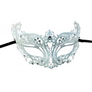 White Laser Cut Masquerade Mask