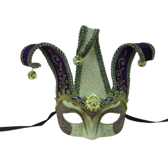 Purple Jester Masquerade Mask