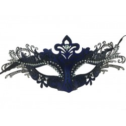 Black & Blue Masquerade Mask with Gems Black & Blue Masquerade Mask with Gems