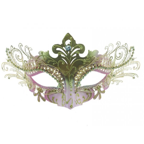 Pink Masquerade Mask with Gems