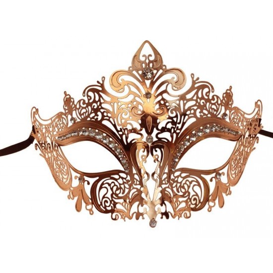 Rose Gold Filigree Masquerade Mask