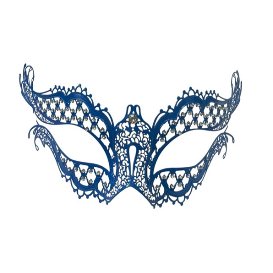 Blue Filigree Mask