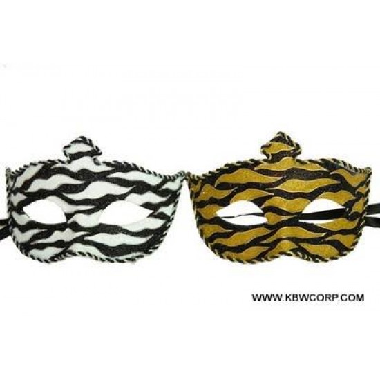 Flame Pattern Glitter Masquerade Masks - Assorted Flame Pattern Glitter Masquerade Masks - Assorted