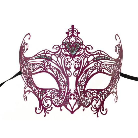 Hot Pink Filigree Masquerade Mask