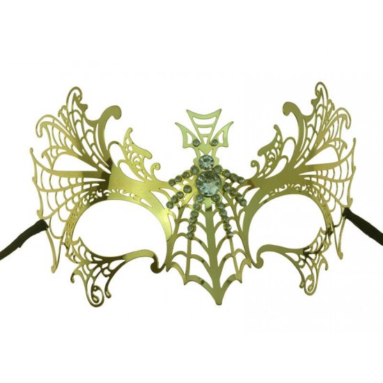 Gold Spiderweb Masquerade Mask