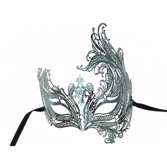 Silver Tall Filigree Mask