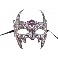 Hot Pink Devil Filigree Mask