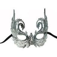 Silver Swan Filigree Masquerade Mask