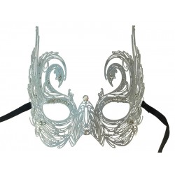 White Swan Filigree Masquerade Mask