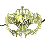 Gold Crown Filigree Mask