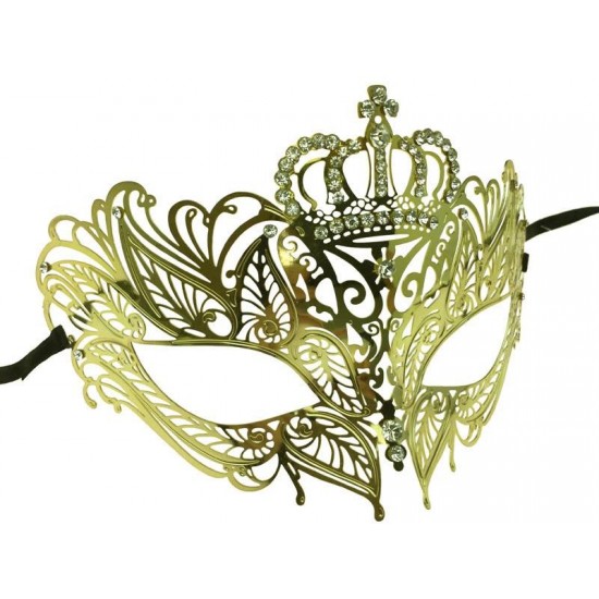 Gold Crown Filigree Mask
