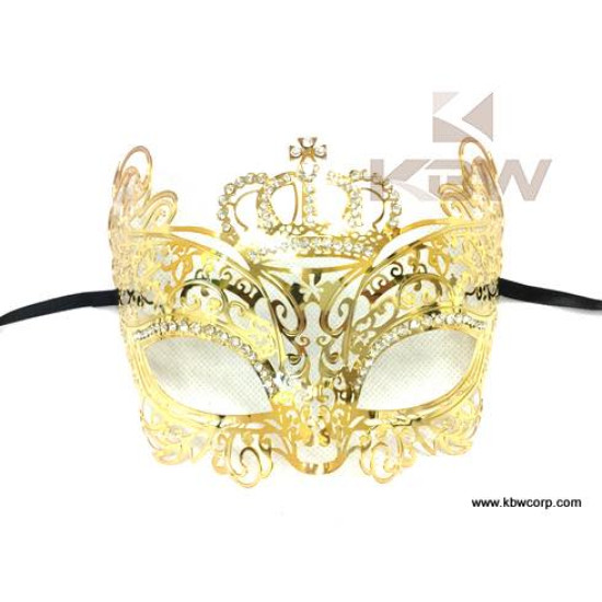 Gold Crown Filigree Mask