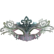 Pink Filigree Masquerade Mask