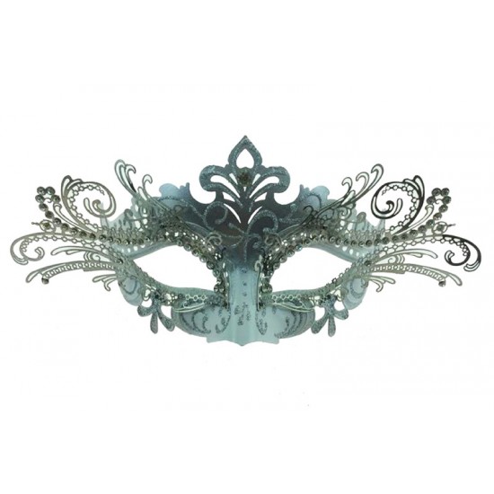White Filigree Masquerade Mask