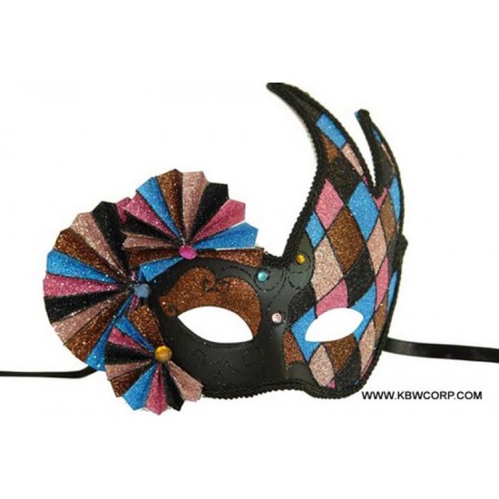 Checkered Harlequin Mask