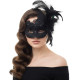 Black Feather Lace Mask