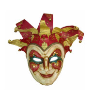 Giant Red Jester Wall Mask