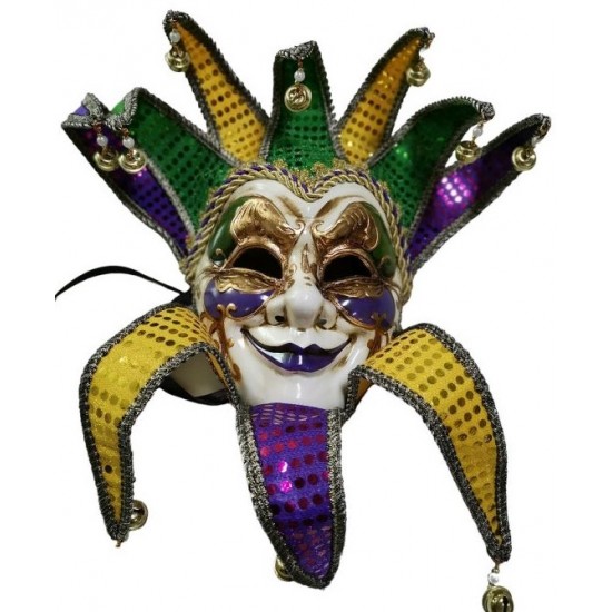 Mardi Gras Jester Face Mask Mardi Gras Jester Face Mask