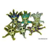 Venetian Jester Mask Magnets - Assorted