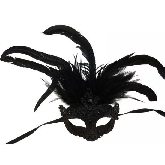 Black Gem Lace Mask