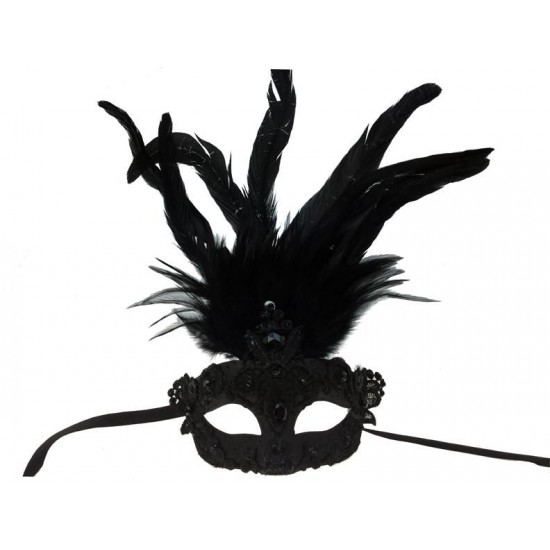 Black Gem Lace Mask